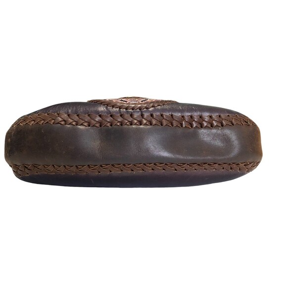 Miguel Rios La Luna Loca Handmade Leather Bag with Mandala Stone Mexico EUC - Picture 7 of 12